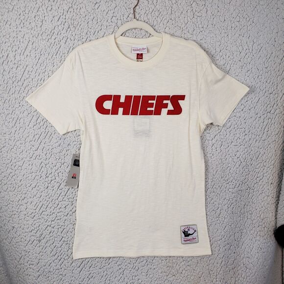 Mitchell and Ness Kansas City Chiefs T Shirt Mens Small Vintage NFL Tee 38x28 - Picture 1 of 14